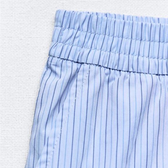 Zara Indigo Blue Cotton Boxer Shorts - Picture 4 of 10